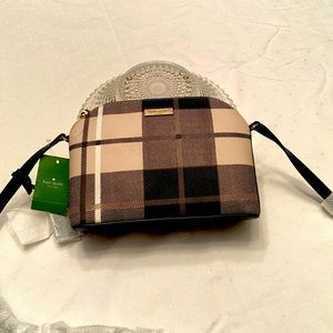 Kate Spade Hanna bright water drive woodland plaid